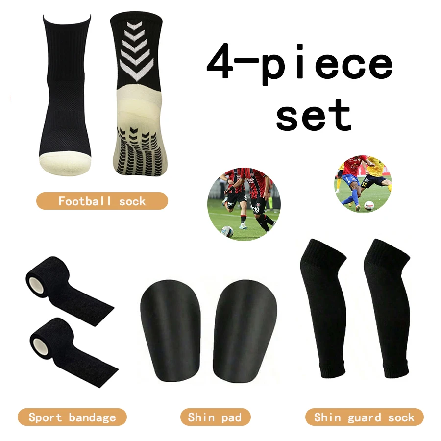 

4 Pcs New football Accessories Men Women Sports Non-slip Football Socks Sports Strap Baffle Compression Stockings