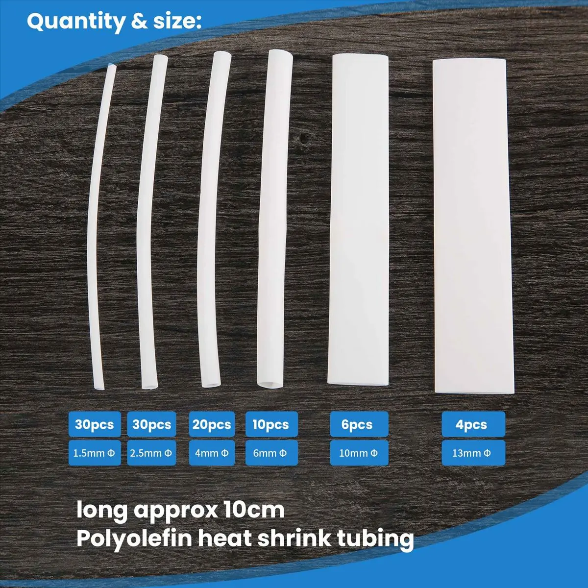 L77A 100 pcs heat shrink tube casing heat shrink tube color:white