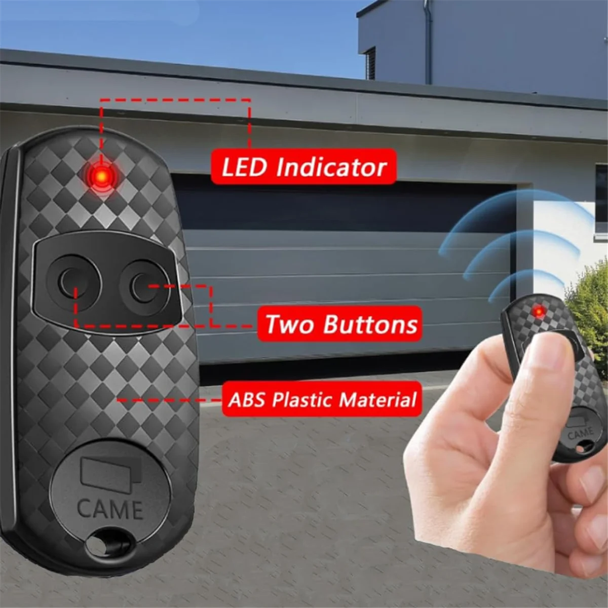 Retail! 3 Pack Garage Door Remote Control Key for TOP-432EE, 433.92MHZ, Universal Gate Fob Remote for CAM TOP-432EE, TOP-432EV