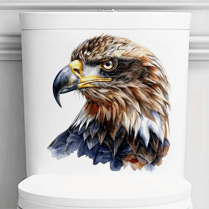 MT867# Bald Eagle Stickers,Wall Toilet Decal Removable, Vinyl Car Sticker for Bathroom Decor, Outdoor Indoor Use