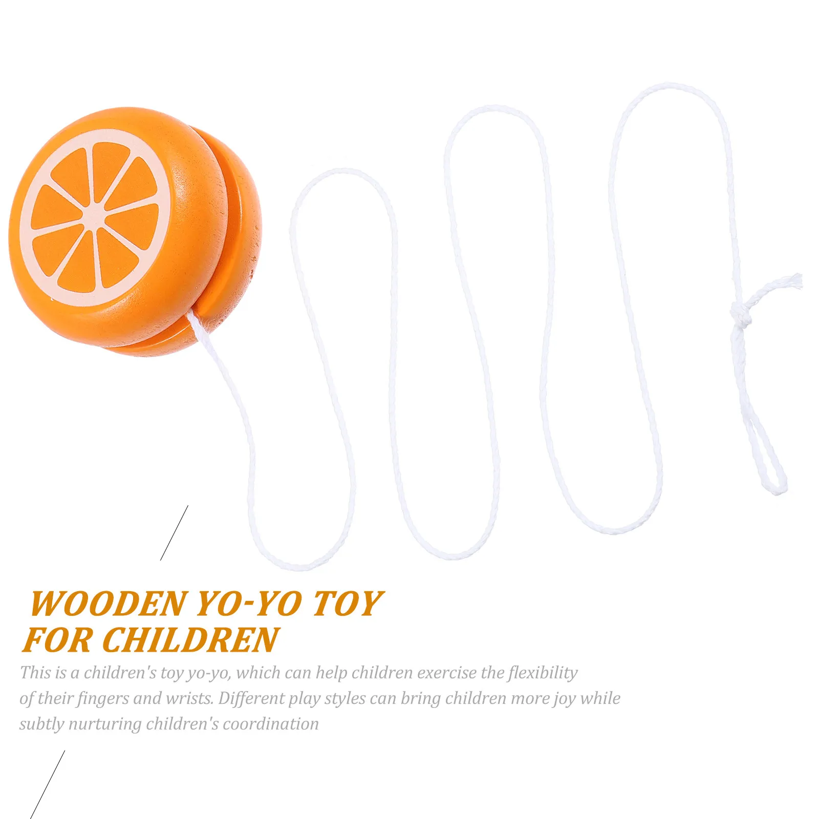 

2Pcs Wooden Kids Yoyo Cartoon Educational Plaything Improve Coordination Finger Flexibility Lovely Appearance Childrens Outdoor