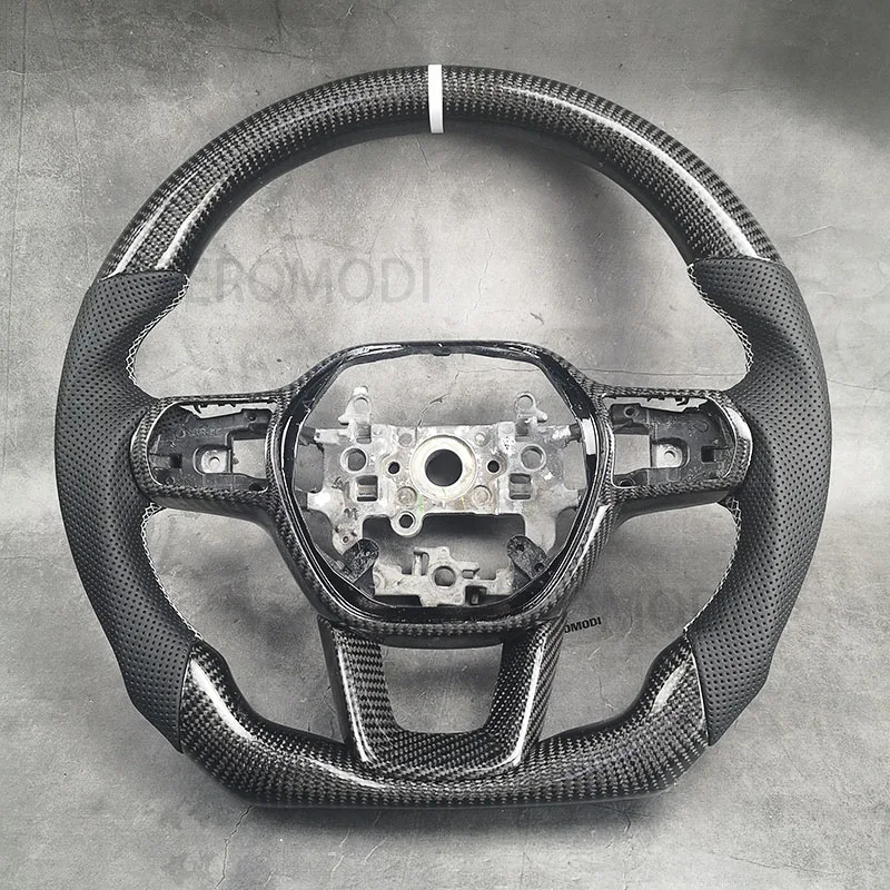 Carbon Fiber Alcantara Steering Wheel For Honda Civic 2021 2022 2023 11th Generation