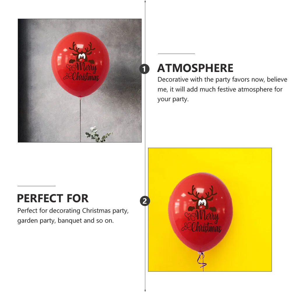 

Latex Christmas Balloons 10Pcs Festive Supplies Wedding Baby Shower Holiday Xmas Balloon Decorations