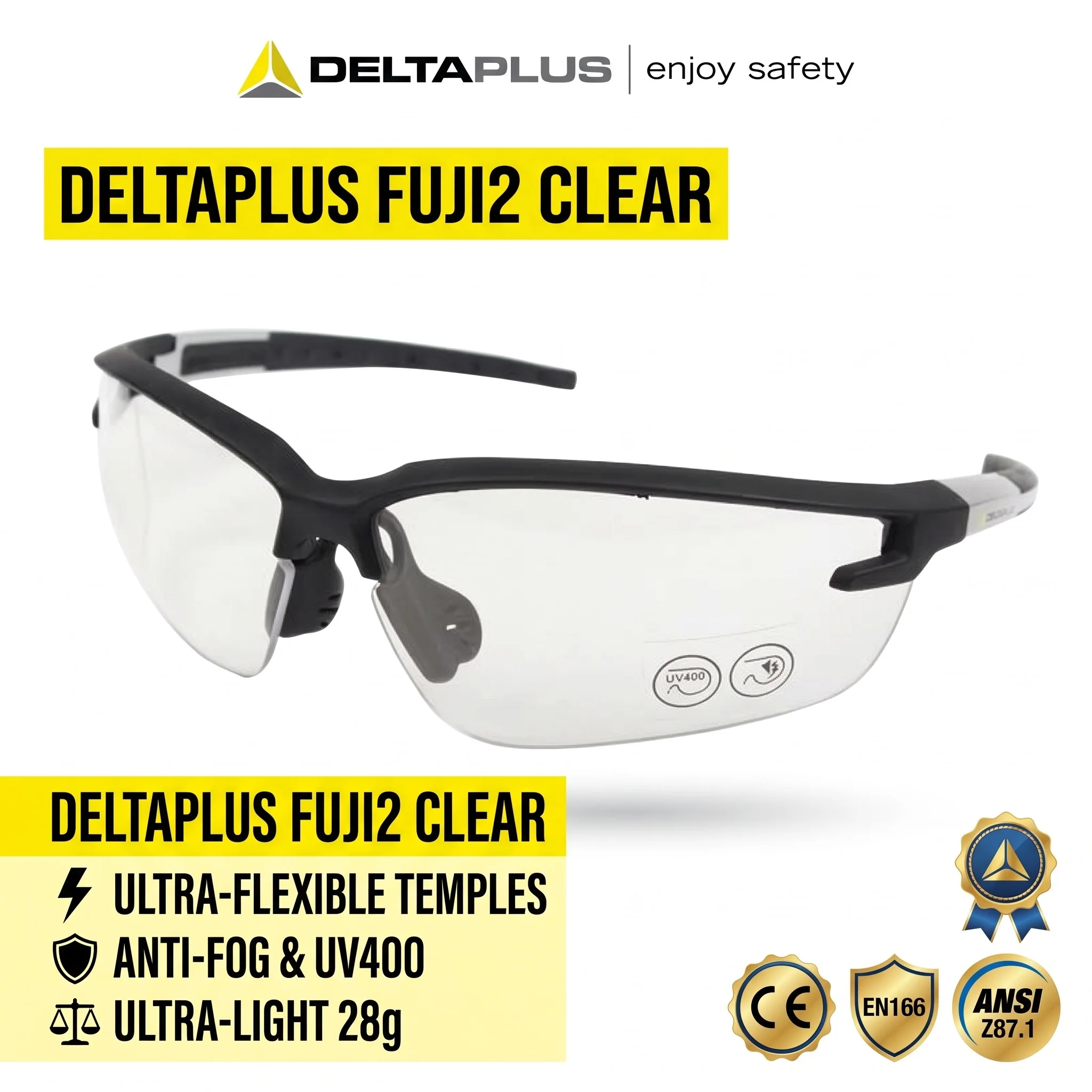 Deltaplus Clear Safety Glasses Goggles Protective Eyewear For Work Lentes De Seguridad Industrial Antiempañamiento