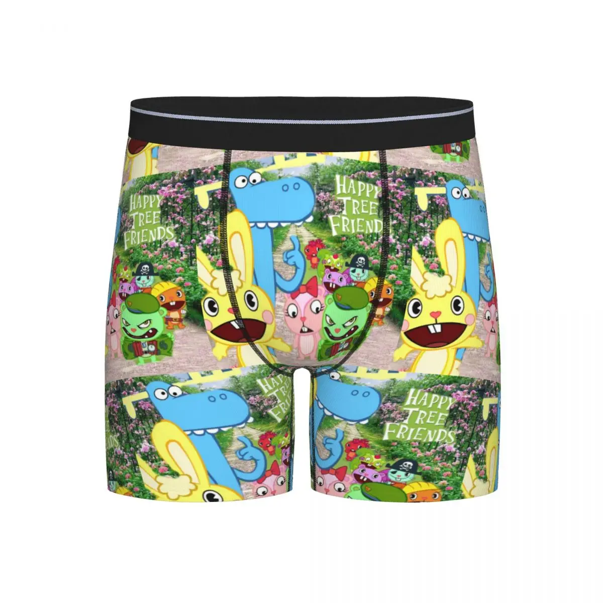 

Long Boxer Underpants Shorts Happy Tree Friends Flippy Lumpy Cuddles Loving Family Panties Men Underwear for Man Boyfriend Gifts