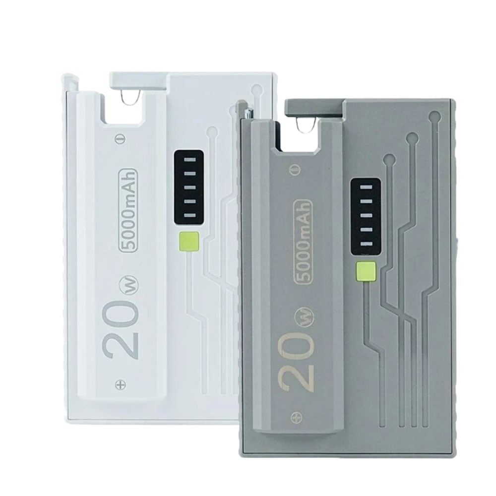 1*21700 علبة البطارية قذيفة الطاقة المتنقلة 20 واط شحن سريع لتقوم بها بنفسك عدة مع كابل لشحن الهاتف لا تشمل البطاريات #1