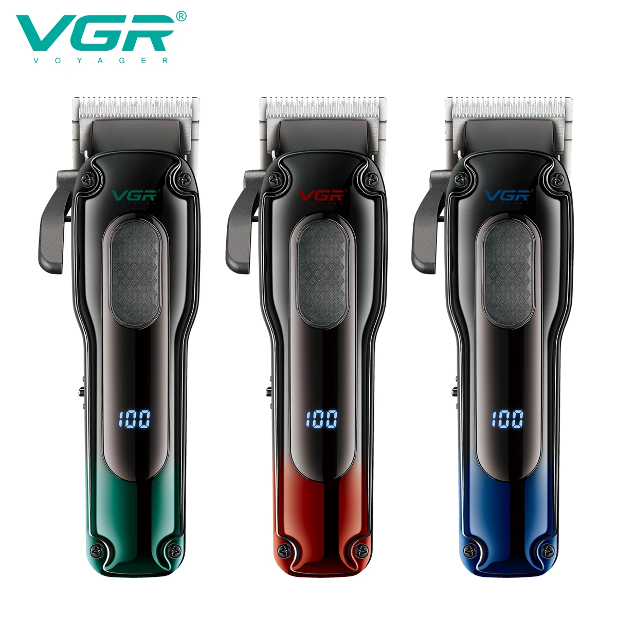 VGR new electric push shear metal texture hair trimmer with gradient refinement 6500RPM high-speed surging power hair trimmer013