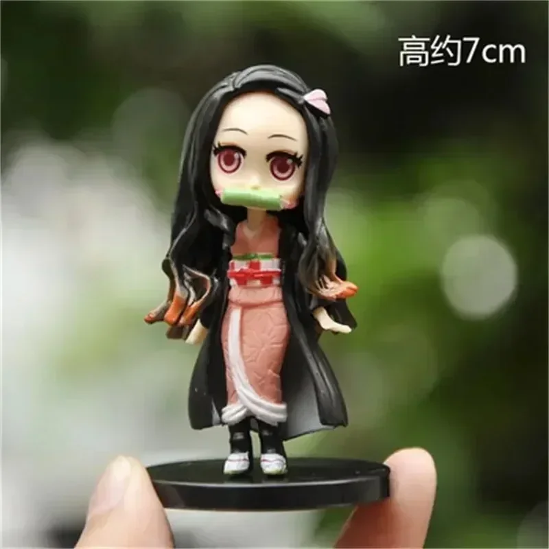 Demon Slayer Figure Nezuko Kamado Tanjiro Anime Blade Ghost Action Figure PVC Collectible Anime Figures Model Toys For Kids Gift