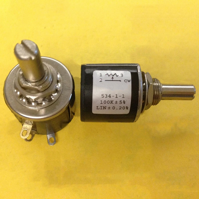 1Pcs 534-1-1 2W Precision Multi-Turn Wire Wound Potentiometer 534 10 Turns 1K 2K 5K 10K 20K 50K