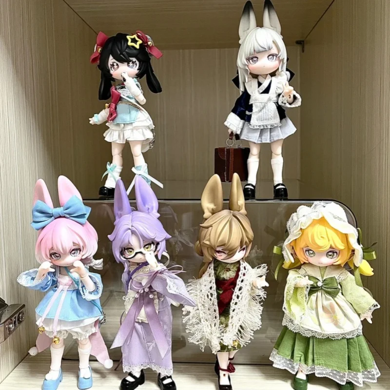

Inedible Doll Jump Lunar Time Bunny Baby Series 1/12 Movable Anime Figures Desktop Decoration Birthday Gift