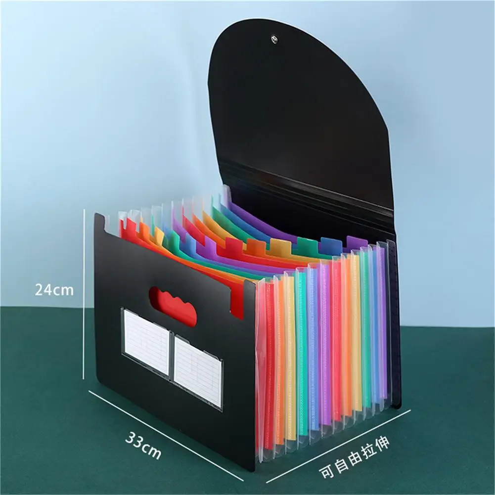Accordian File Organizer 13 Pockets /25 Pockets Expanding File Folder A4 Multi-layer Folder Storage Bag