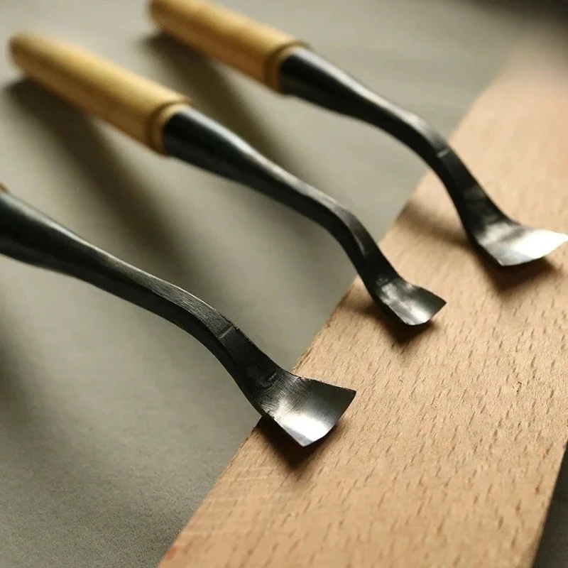 90 °   الكوع دائم إزميل مستدير سكين أدوات يدوية النجارة الجذر نحت النحت إزميل اليد مزورة نحت سكين النجارة