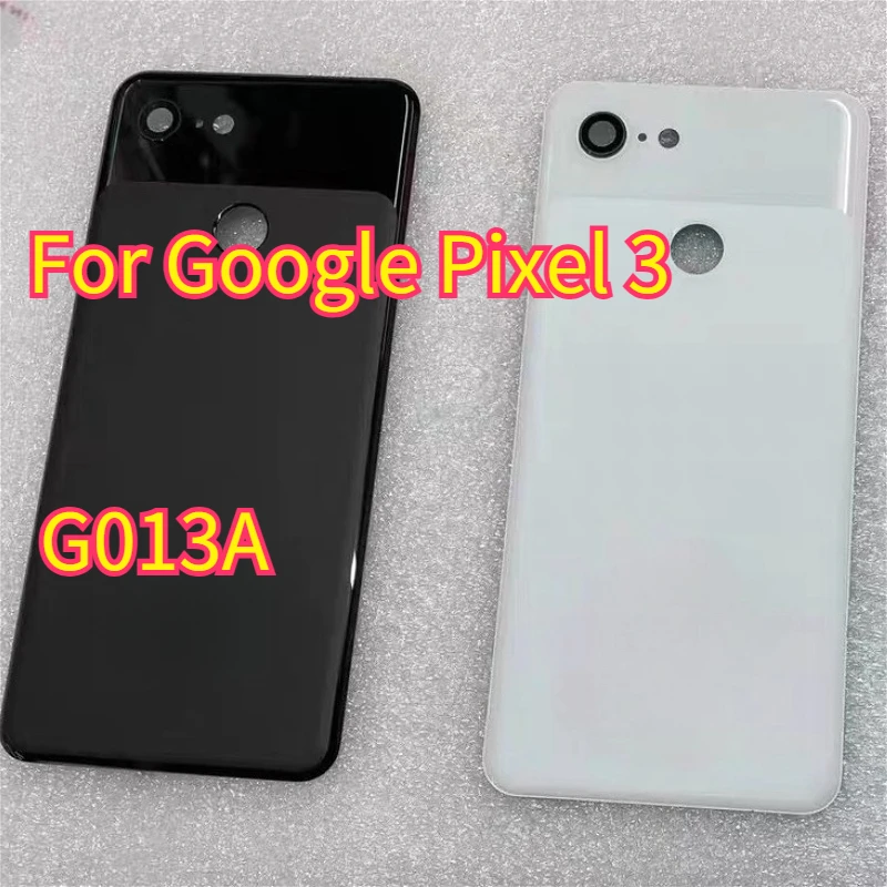 A+ Back Cover Replacement For Google Pixel 3 Pixel3 G013A Battery Glass Back Cover Rear Door Housing Case With Camera Lens
