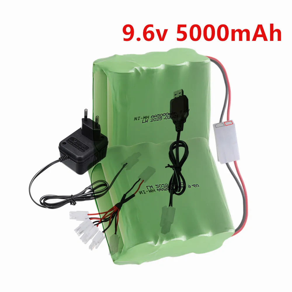 9.6V 5000mah AA NI-MH Battery for RC electric toys car trucks boats Racing-car battery nimh 9.6 v 3000 mah With usb charger