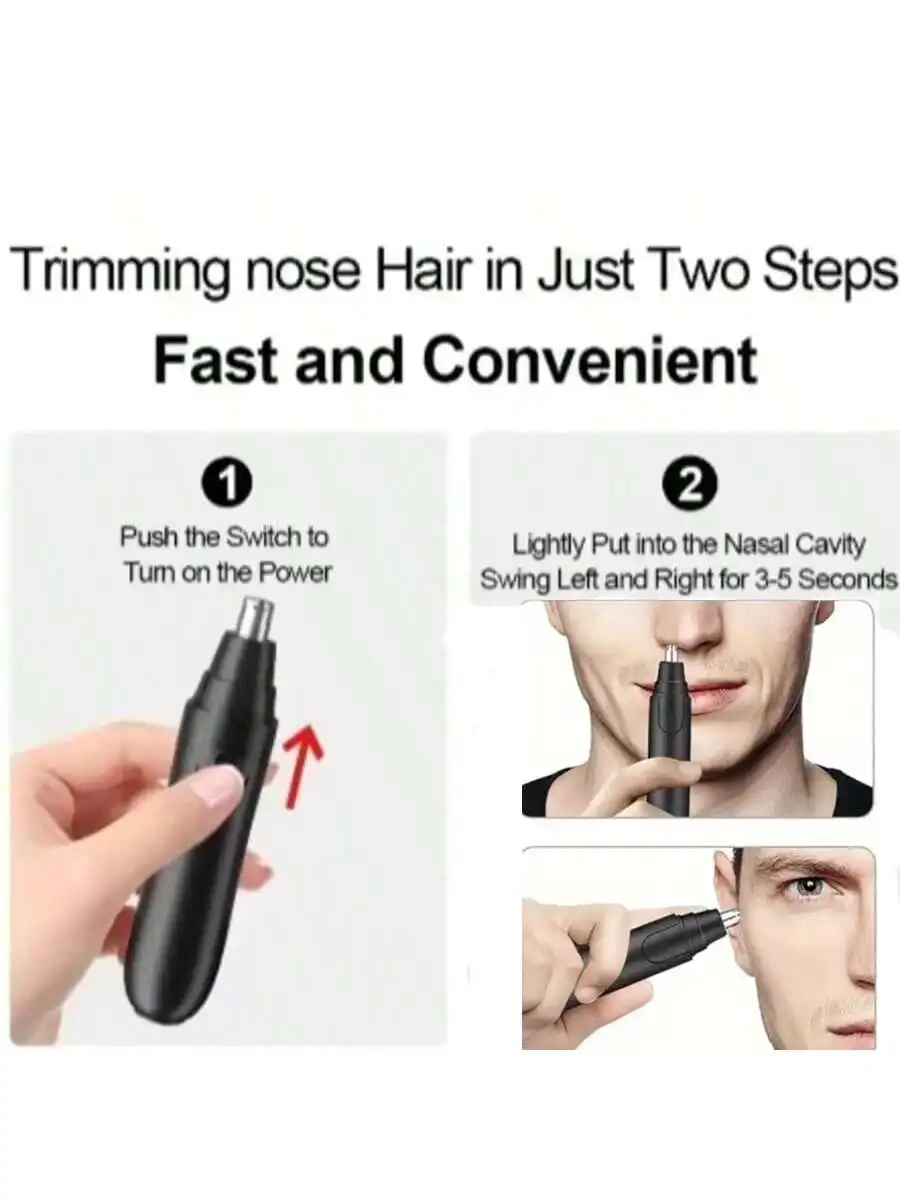 ماكينة تشذيب شعر الأنف والأذن الكهربائية لعام 2026 مع إصدار بطارية مزيل الشعر المجنح المزدوج وغير المؤلم من الفولاذ المقاوم للصدأ (رقم البطاريات)