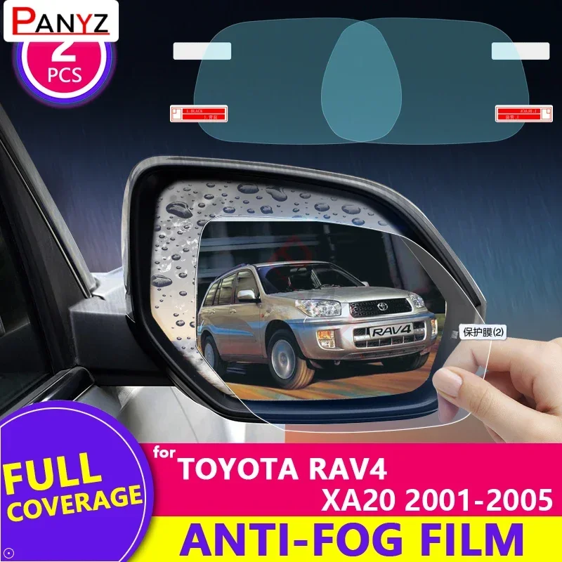 Full Cover Rainproof Anti-Fog Film Rearview Protective Mirror Car Stickers Accessories For Toyota Rav4 XA20 2001~2005 RAV 4 20