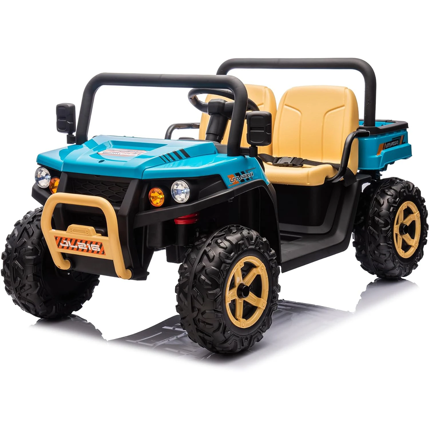 24v 2 lugares passeio no caminhão basculante alimentado por bateria utv para crianças passeio em carro brinquedos com controle remoto pneus eva 4wd veículo elétrico