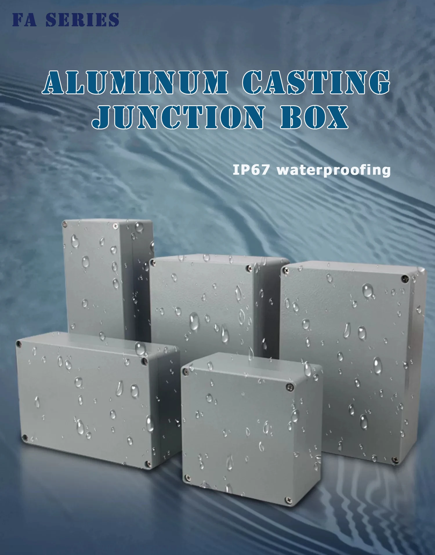 Cast aluminum waterproof box, outdoor waterproof aluminum box, metal waterproof junction box