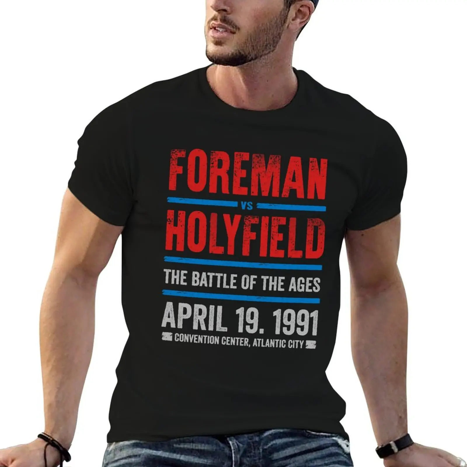 

Foreman vs Holyfield T-Shirt man t shirt designer t shirts for man graphic tees T-Shirt