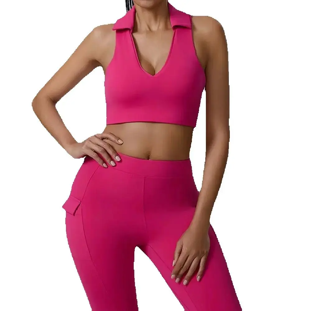 

Yoga Fitness Top Push up Bras Women Sports Bras Collar Yoga Top Vest High Shockproof Quick-drying Running Fitness Underwear