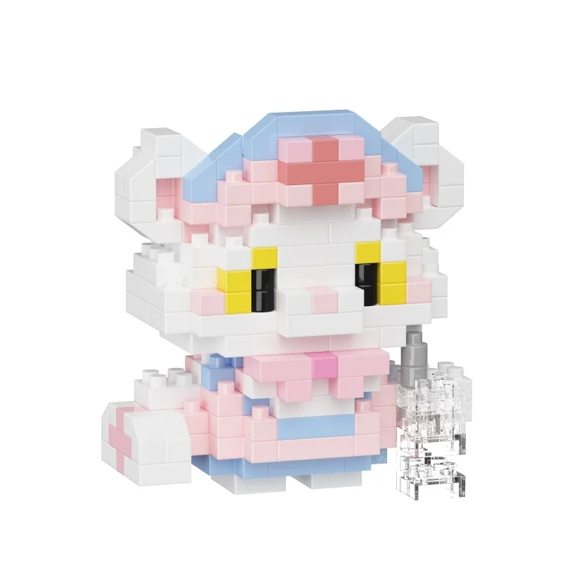 

297pcs Pink Cat Block Building Bricks Toy, Animal, STEM, 3D Puzzle Kids Toy, DIY, for Christmas, Halloween, Birthday Gifts