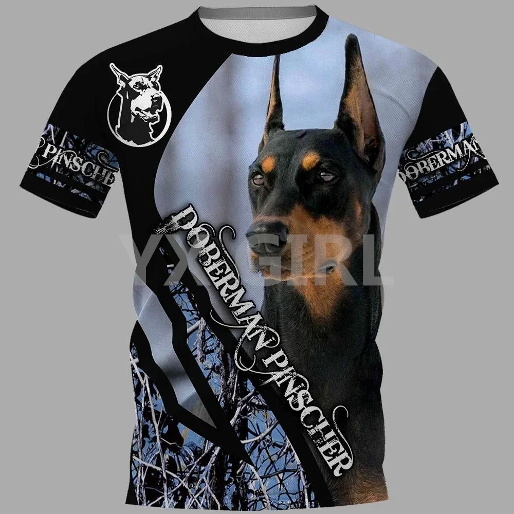 Doberman/Rottweiler Dog/Beagle Dog 3D All Over Printed T Shirts Funny Dog Tee Tops shirts Unisex Summer T-Shirts
