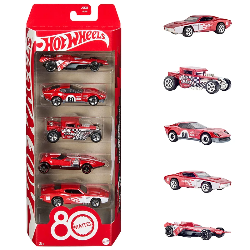 

Hot Wheels Cars MATTEL 80th 5pcs Bone Shaker 1/64 Metal Die-cast Model Collection Toy Vehicles JGK08