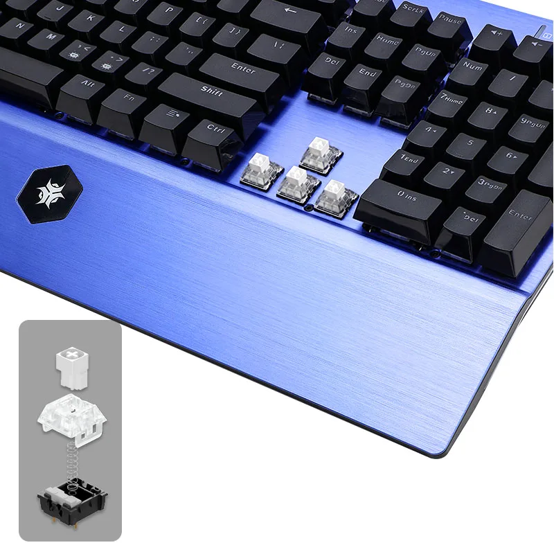 HEXGEARS GK739 Hot Swappable design Keyboard Gaming Kailh box Switch Mechanical Keyboard with White Blue backlit waterproof