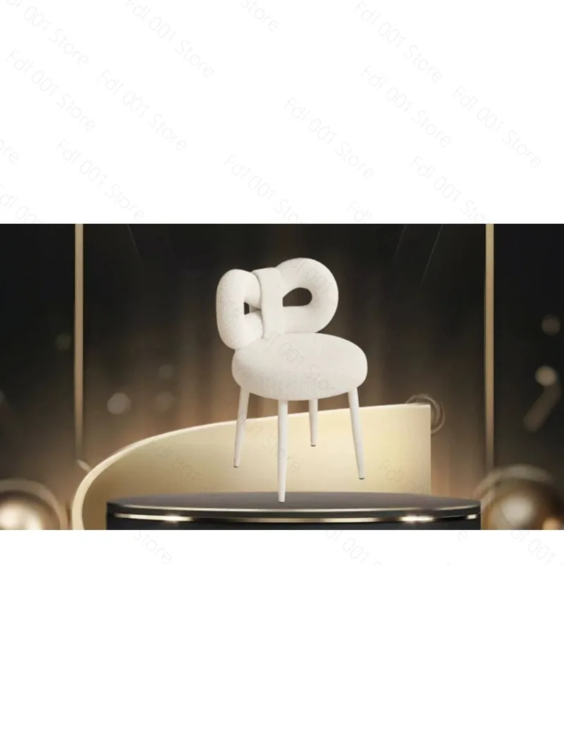 Modern Simple Dresser Chair Household Makeup Stools Girl Bedroom Cream Style  Backrest Stool Home Comfortable Chair