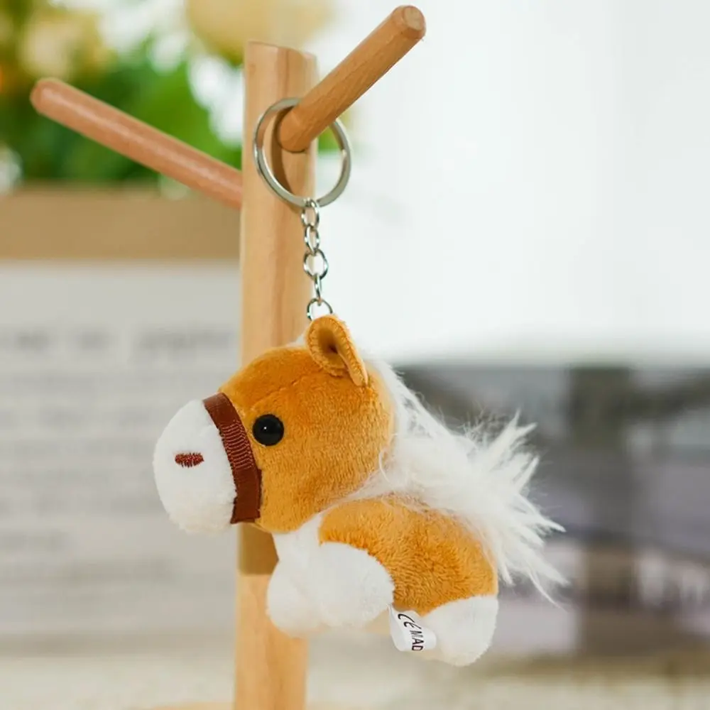 Breloczek do plecaka Mini Koń Maskotka Kreatywny Pluszowy Brelok Kawaii Szczęśliwy Końek z Kreskówki Prezent Urodzinowy