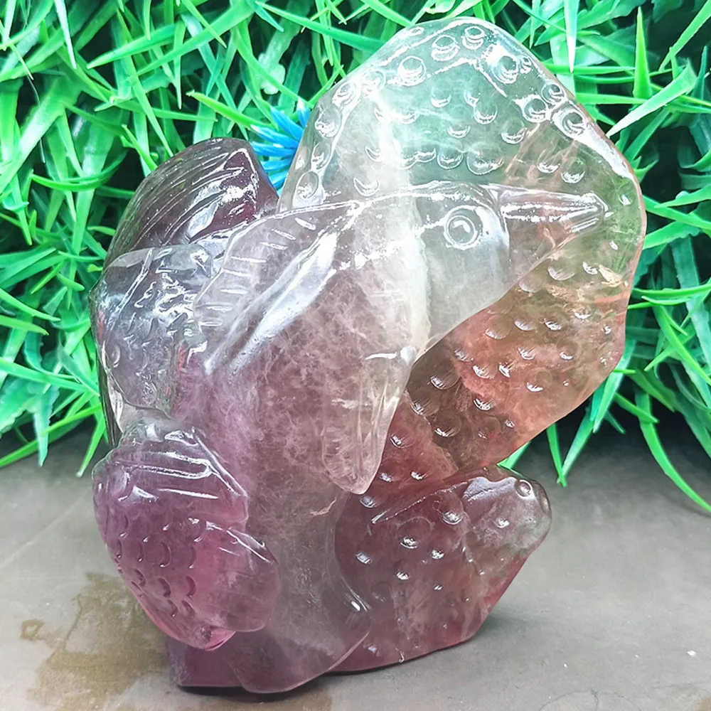 Natural Energy Gem Clear Quartz Crystal Carving Octopus Reiki Fashion Gift, Chakra Demagnetism and Healing Home Decor