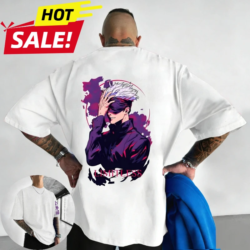 

Gojo Satoru Jujutsu Kaisen Men 2026 Harajuku Summer Vintage T-Shirt Loose Oversized Women Streetwear Casual Short Sleeve Tee Top