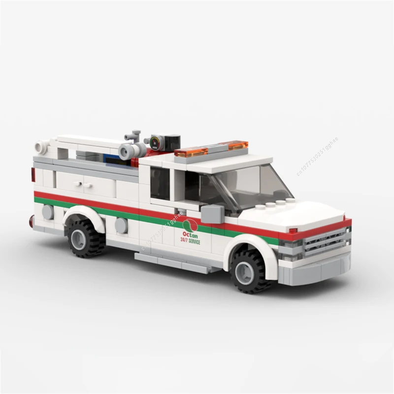 Classical City Vehicles MOC Service Truck Building Blocks Model Bricks Sets Assemble Display Children's Toys Gifts