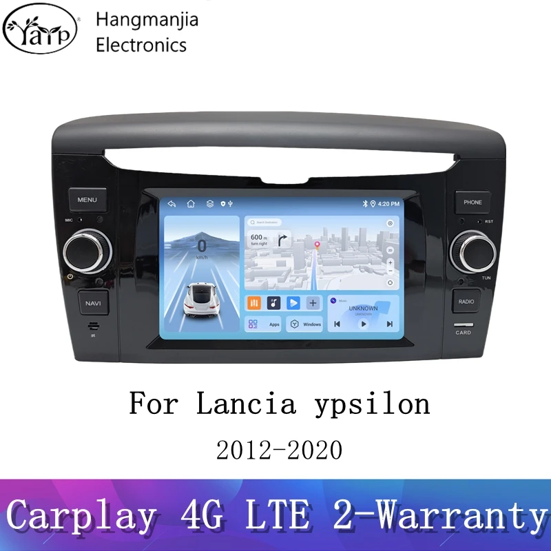 

hangmanjia Android 13 For lancia ypsilon 2012 2013 2015 2020 GPS Navigation Car Autoradio Auto Radio WIFI Carplay Multimedia