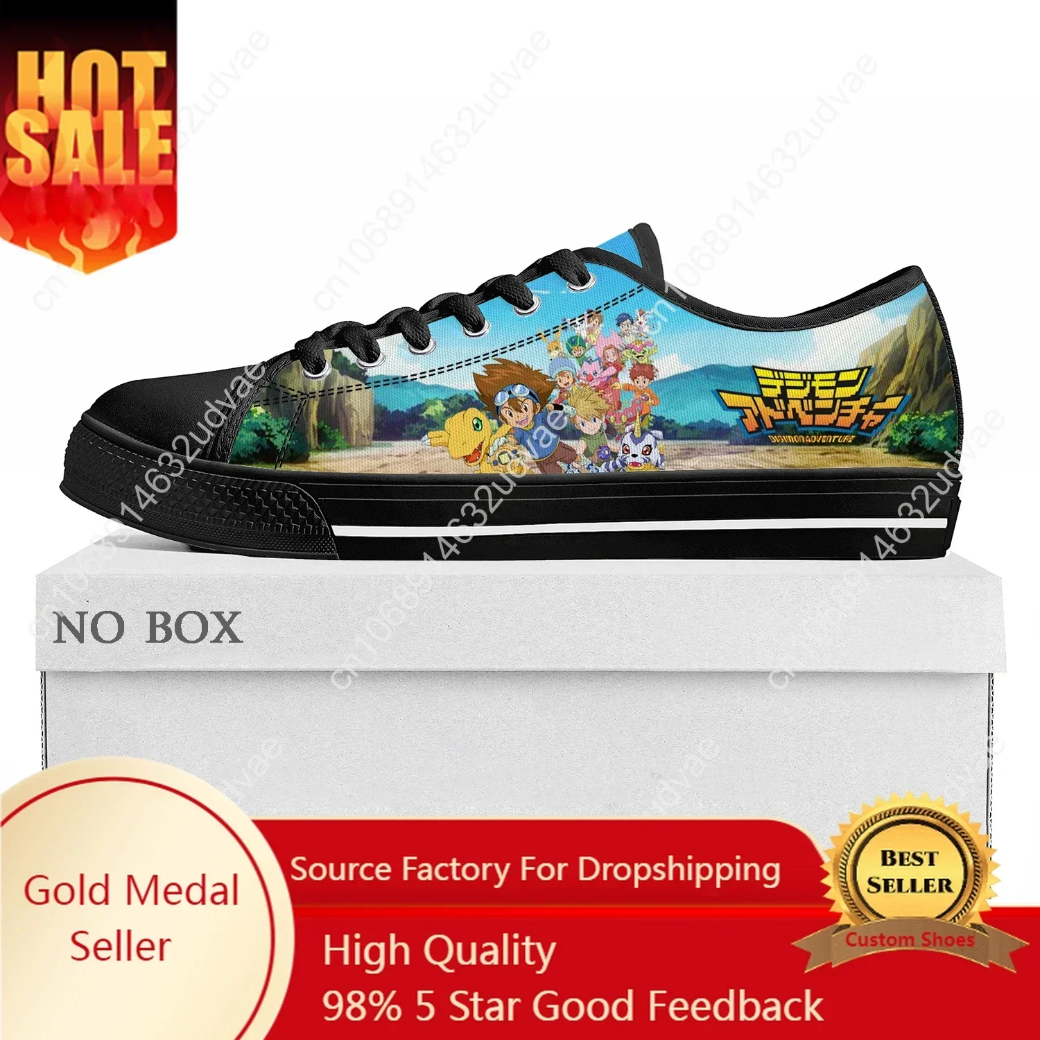 Comics Digimon Adventure Anime Low Top Sneakers Mens Womens High Quality Canvas Sneaker Couple Shoes Custom Casual Shoe
