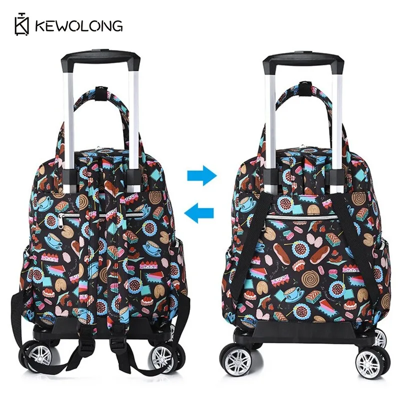 折りたたみ式トロリーバックパック オックスフォードモード トラベルバッグ 軽量機内持ち込み荷物 360度回転 °   ホイールと隠しストラップ