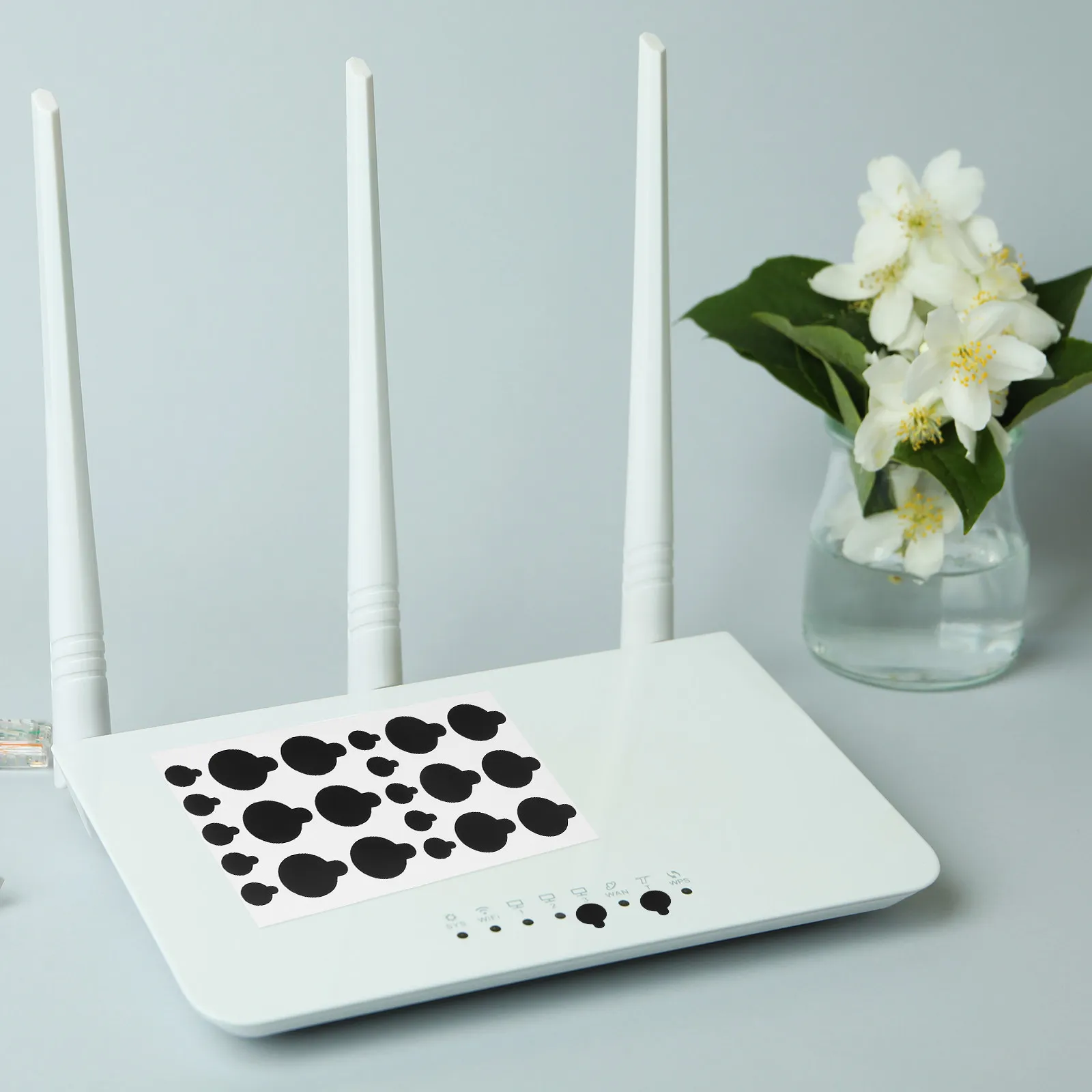 

10 Sheets Cover Blackout Stickers Privacy Protection Plant Tags Labels Stickers for Routers Electronics