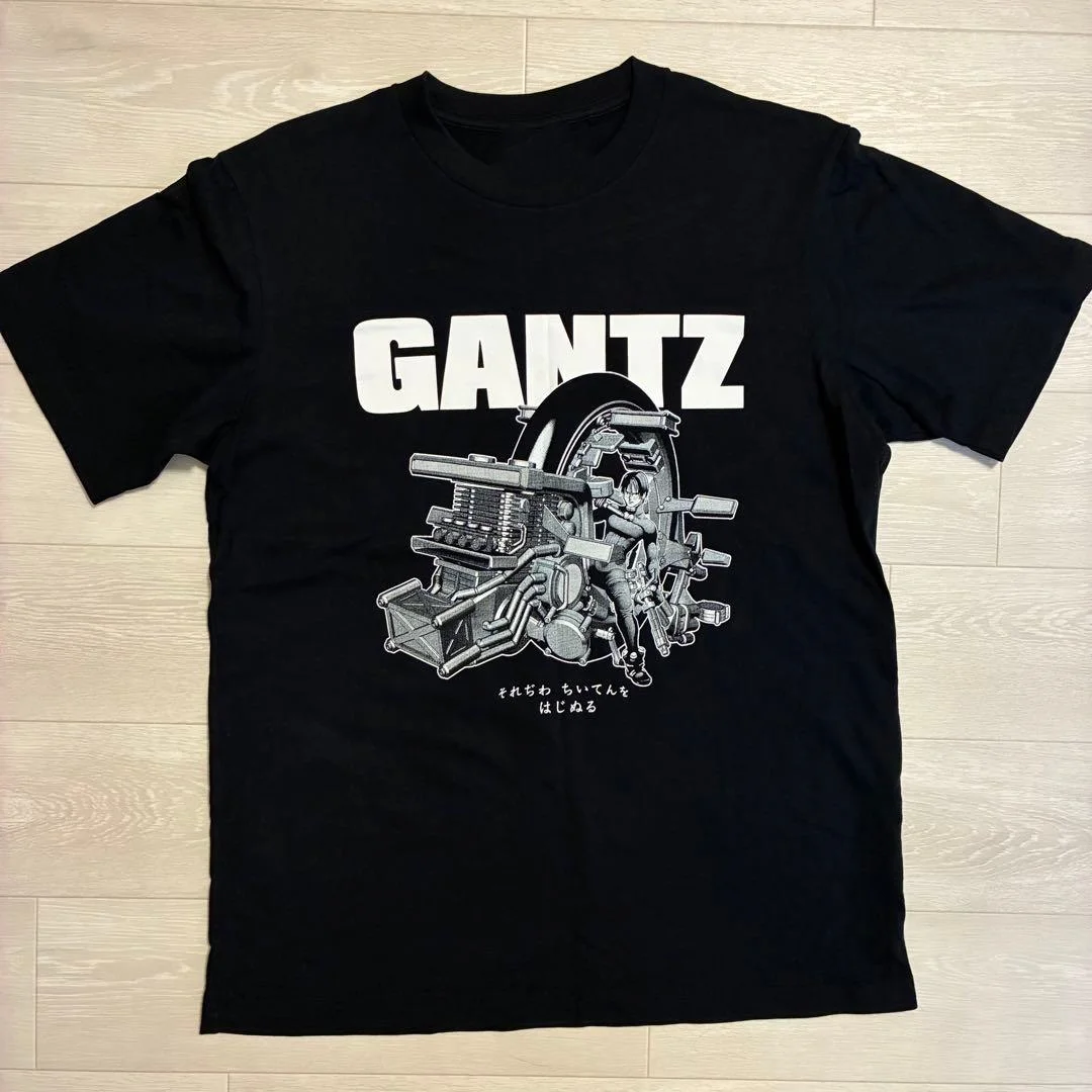 GANTZ Monowheel Bike Teleport Scene Graphic T-Shirt Cotton Men Women Streetwear Tee