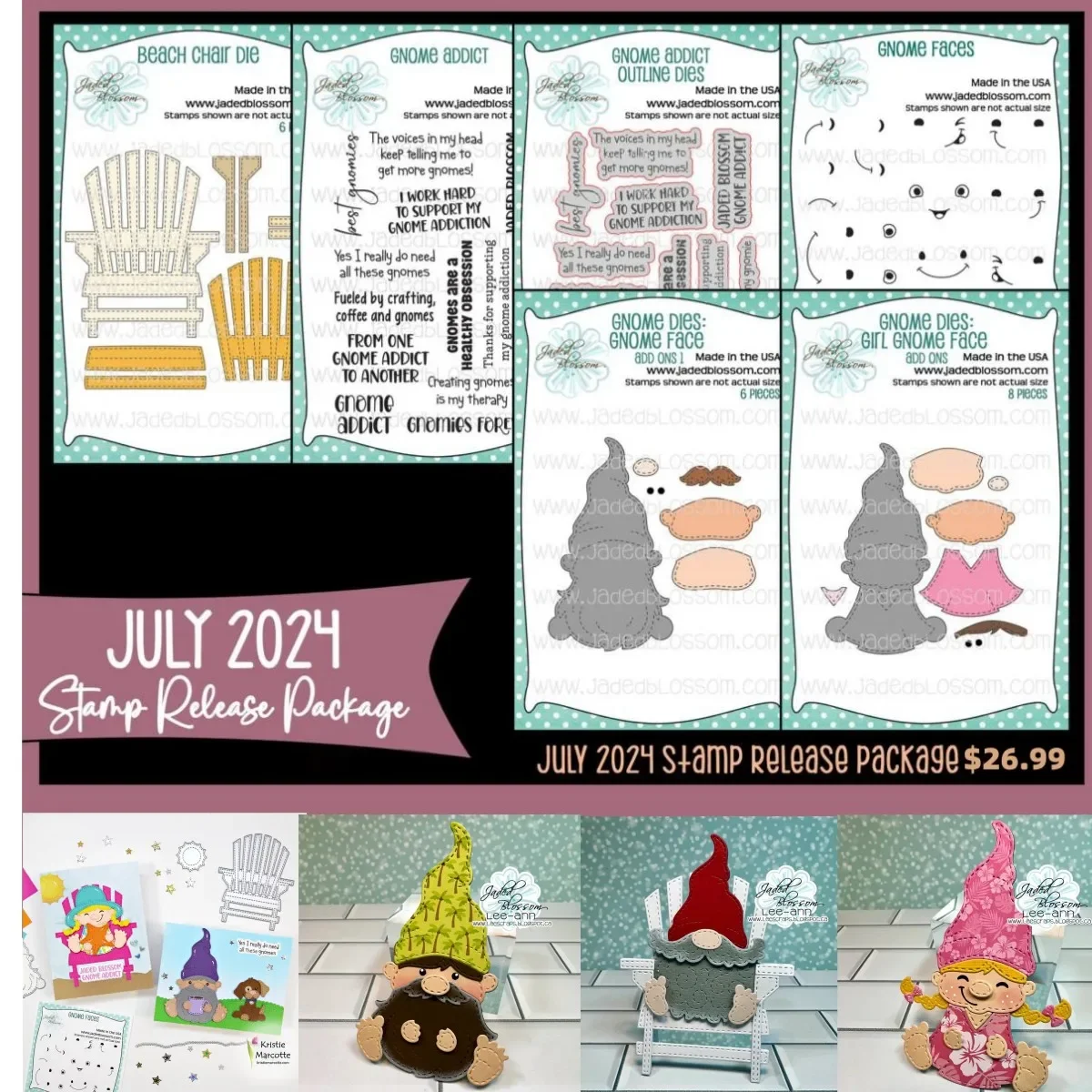 

Beach Chair Gnome Faces Clear Stamps Metal Cutting Dies DIY Scrapbook Paper Card Album Template Supplies Decoration New