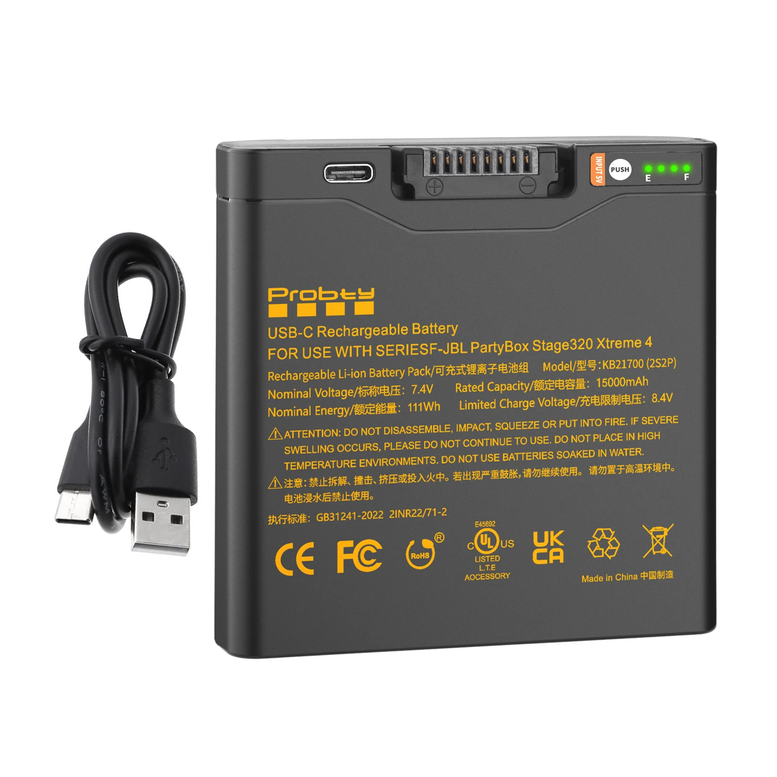 

15000mAh For JBL Xtreme 4 PartyBox Stage 320 Battery for JBL Battery 400 Replace Spare Battery