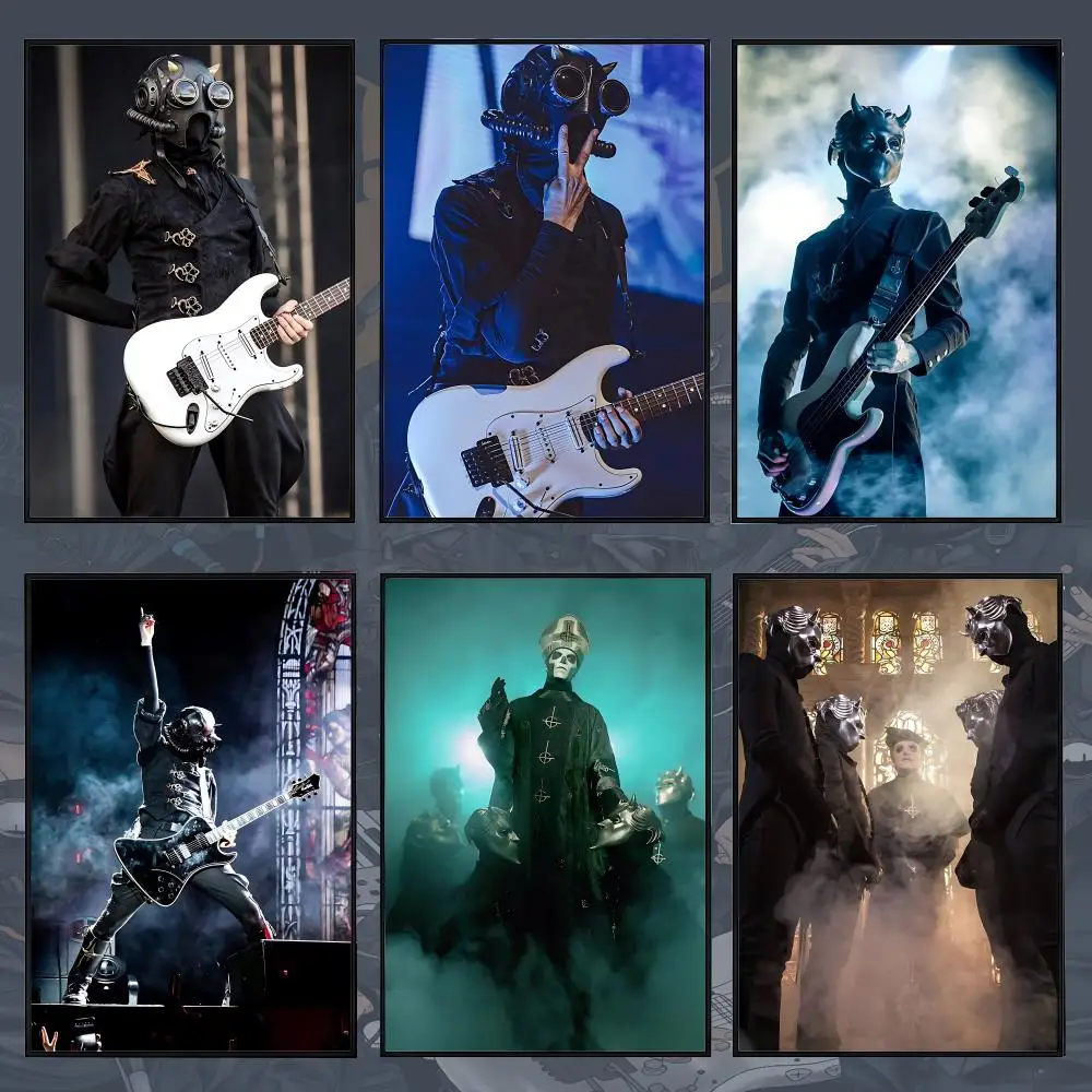 Band Nameless G-Ghouls Ghost Poster PP Self Adhesive Decorative Poster Waterproof Waterproof for Apartment Bedroom
