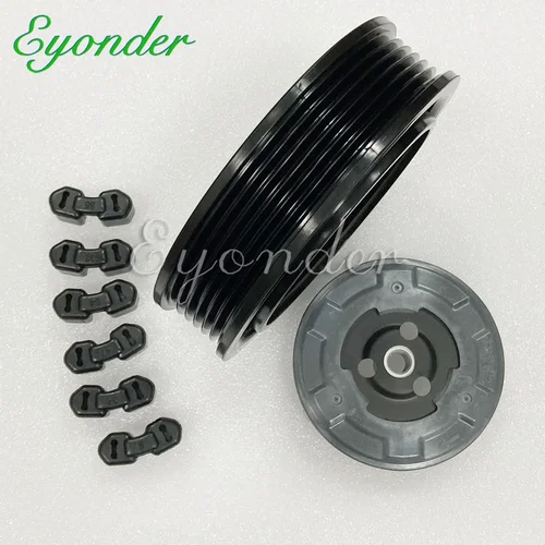 Polea de embrague de compresor AC A/C para CITROEN C4 PEUGEOT 308 3008 5008 PARTNER TEPEE 6453WH 598754 598755 6453WJ 6453Y 9659855880