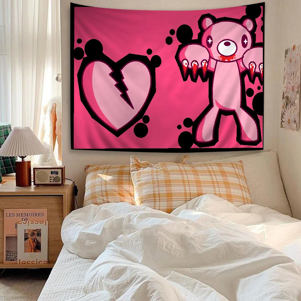 Cartoon G-Gloomy Bear Tapestry Anime Tapestry Hanging Tarot Hippie Wall Rugs Dorm Wall Hanging Sheets