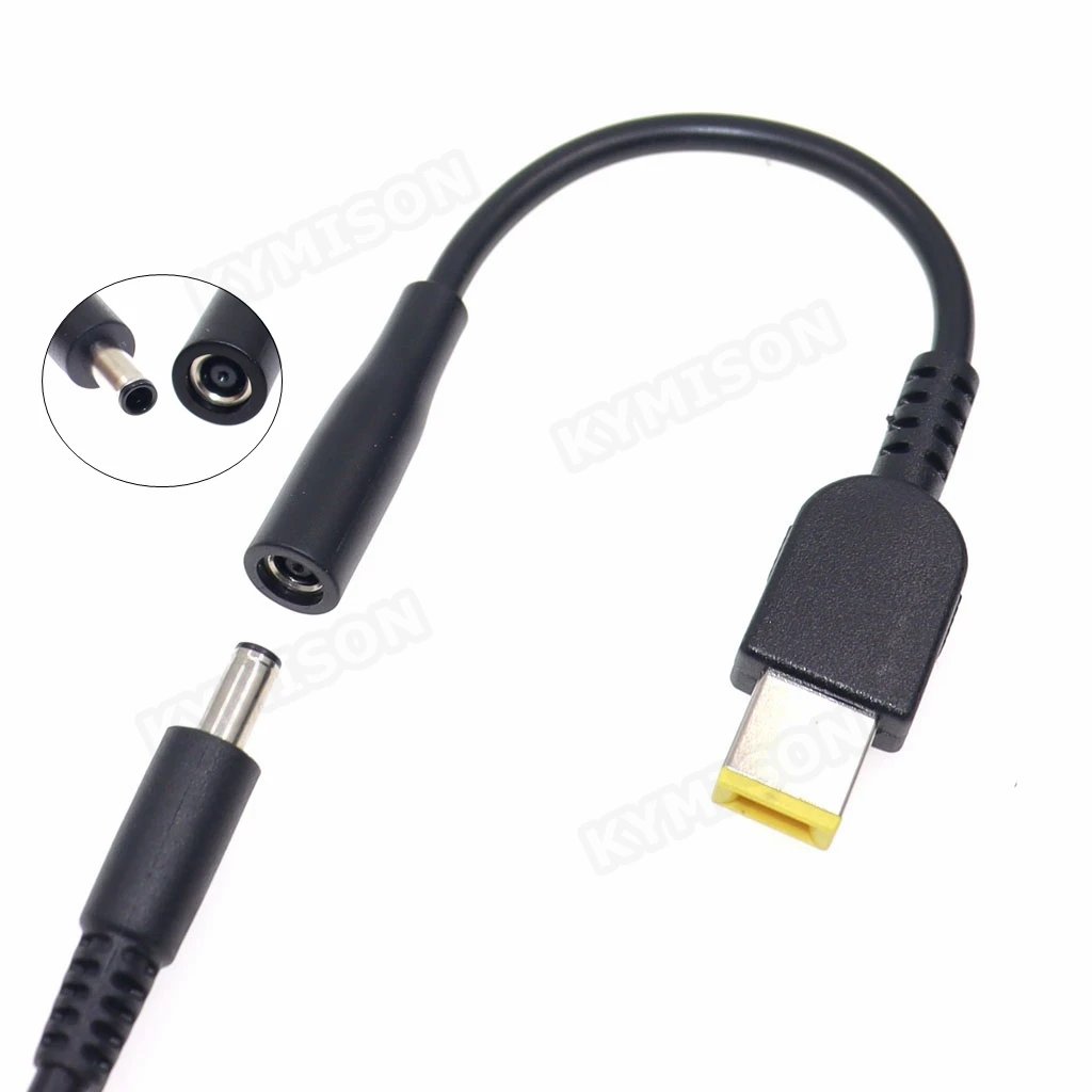 Laptop Adapter Cable Square male To 4.5*3.0mm 5.5*2.1mm 7.4*5.0 7.9*5.5mm Female DC Power Charger Converter Cord for Lenovo hp