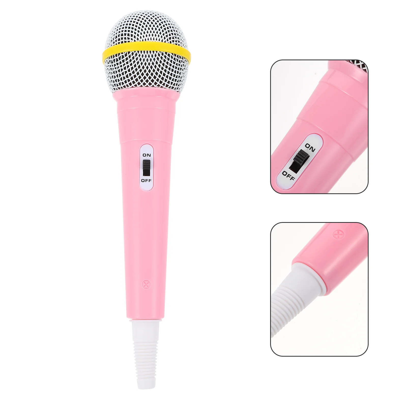 Simulation Microphone Props Lightweight Model Plastic Toy Realistic Stage Performance Mini Microphone Safe for Kids Creative