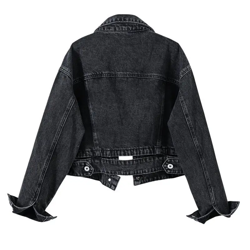 

WW Clothing Women's Denim Coat Long Casual Autumn Faion ort Outerwear Cotton 00% Long Sve Ladies' Jaet