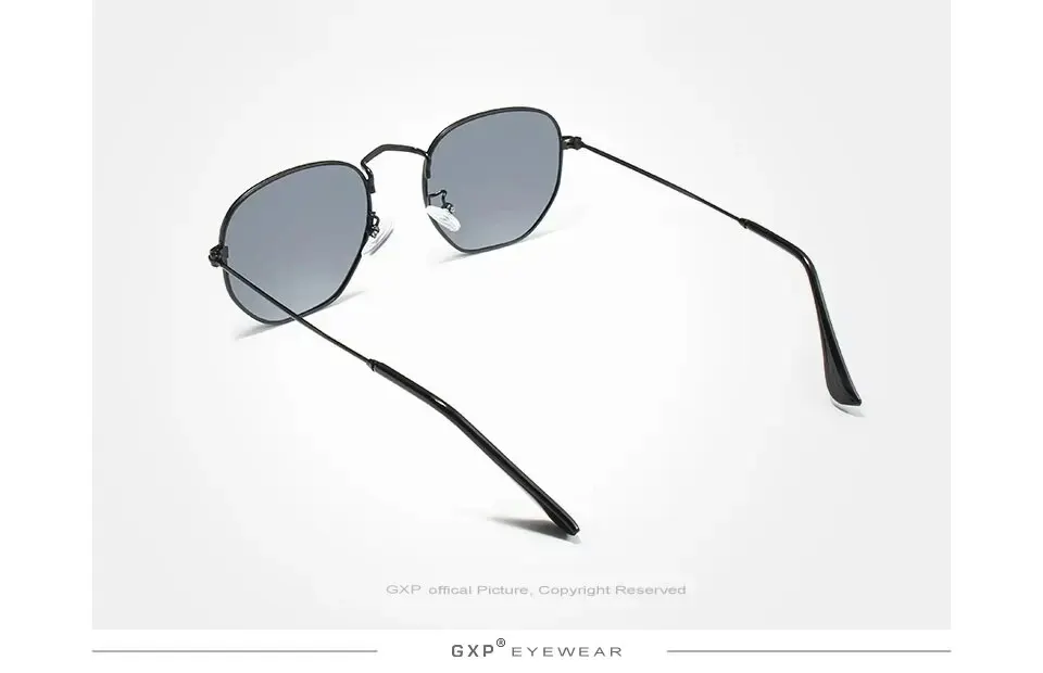GXP Mode Hexagon Retro Reflektierende Sonnenbrille Männer Sonnenbrille Edelstahl Brillen männer Polarisierte Sonnenbrille Strand Gläser – Detail 3