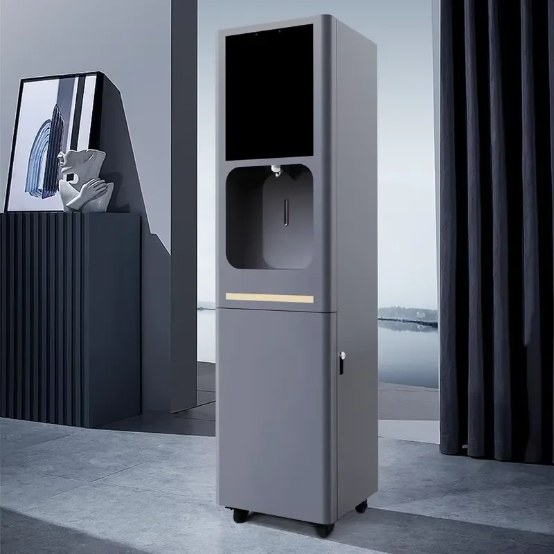 Modern Vertical Hydrogen Water Machine Low Noise Standing Dispenser for Home Office Use Quiet Operation Design Fresh Alkaline