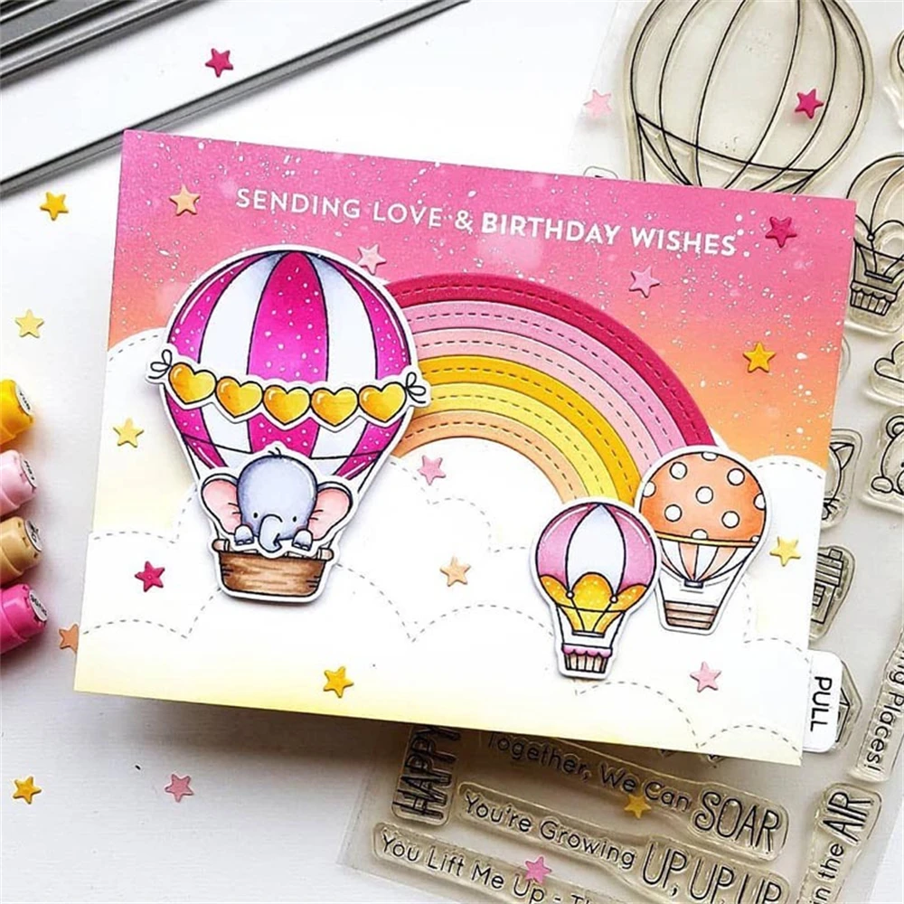 Up in the Air Transparent Clear Stamps and Cutting Dies For DIY Craft Making Card Photo Album Scrapbooking Decoration Template