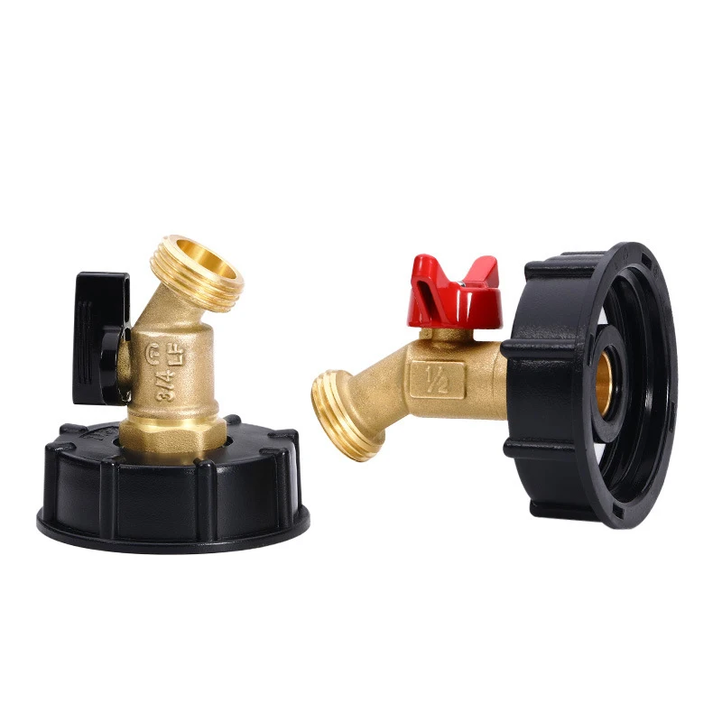 1PC DIY Accessories Durable Ibc Tank Fittings S60X6 Coarse Threaded Cap 60Mm Female Thread To 1/2 " 3/4" 1 " Adapter Connector